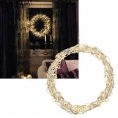 LED Licht Kranz � 30cm Curly warmwei&szlig; beleuchtet / Design Lichterkranz