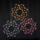 LED Draht Stern � 40cm Edge warmwei&szlig; beleuchtet / Design Lichterstern beleuchtet 230V