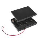 Batteriefach 6x AA geschlossen mit EIN-AUS Schalter / Batteriehalter