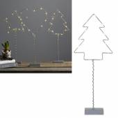 LED Fenster-Beleuchtung BAUM Drahtbaum stehend mit 12 LEDs Leuchtbaum mit Batterie-Betrieb