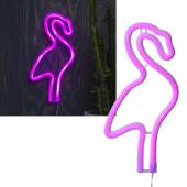 Party LED Neonlicht FLAMINGO hängend Lichtfigur mit TIMER Batterie