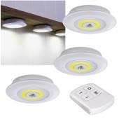 3+1 Set Led Unterbau-Leuchte mit Fernbedienung Timer kabellos Aufbau-Möbelleuchte touch batterieb