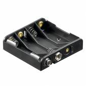 Batteriehalter FLACH 4x AAA / 4x Micro offen