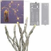Mini LED Lichterkette amber 10 LEDs batteriebetrieb
