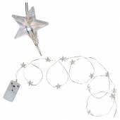 MICRO Led Draht-Lichterkette STRING Stern 12 SMDs batteriebetrieben / Batterie-Betrieb