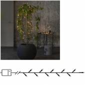   Outdoor Lichterkette AKKU warmweiß mit TIMER 2,8m 40 LEDs schwarzes Kabel Batterie-Betrieb