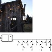 Led Lichtervorhang schwarz 2,3x0,7m 120 Leds Timer in & outdoor batteriebetrieb