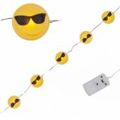 MICRO Led Draht Lichterkette Emoji 10 SMDs batteriebetrieben / Draht Batterie-Betrieb