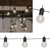   LED Party Lichterkette FIESTA klar warmweiß 10 Kugeln mit Batterie-Betrieb für Außen