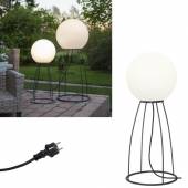Garten Kugelleuchte 70cm mit E27-Fassung 230V Standlampe LED Gartenleuchte IP65