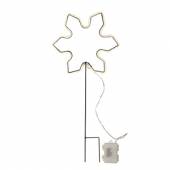  LED Gartenstecker Schneeflocke NEON-SNOWFLAKE mit Batteriefach & TIMER für Außen