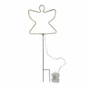  LED Gartenstecker Engel NEON-ANGEL mit Batteriefach & TIMER für Außen