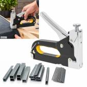 Handtacker Tacker Set mit 1500 Klammern, Flach U-Klammer T-Nagel Typ 53 47 36