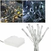 outdoor Led Lichterkette 10/20/30/50 Leds mit TIMER batterie-betrieben Außen, Led-Abstand 15cm