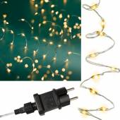 LED Draht-Lichterkette Outdoor 480 Leds 24 Meter extra warmweiß Netzteil 230V Betrieb, Außen & Innen