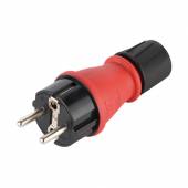    Profi Schutzkontakt Netz-Stecker Typ F IP54 230V 16A spritzwassergeschützt Außen Outdoor