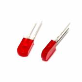 10 St&uuml;ck rot diffuse Leds 5mm x 2,5mm S079, mit rotem Geh&auml;use Leuchtdioden rote Anreih Led Kemo