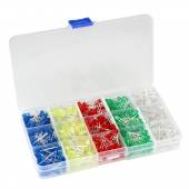 Sortiments-Box mit ca 500 Stück 5mm Leds blau rot grün gelb weiß