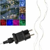 LED Draht-Lichterkette In & Outdoor Timer, 8-Effekte mit Netzteil 230V Betrieb, Außen & Innen