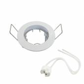      Decken Einbaustrahler MR11 GU4 12V weiß 54mm, Einbaufassung für 35mm Leuchtmittel