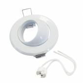      Decken Einbaustrahler schwenkbar MR11 GU4 12V weiß 79mm, Einbaufassung für 35mm Leuchtmittel