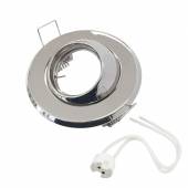      Decken Einbaustrahler schwenkbar MR11 GU4 12V chrom 79mm, Einbaufassung für 35mm Leuchtmittel
