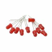 10 St&uuml;ck rot diffuse Leds 5mm S062, mit rotem Geh&auml;use, rote Leuchtdioden Kemo
