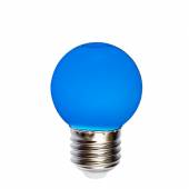 LED Tropfenlampe E27 BLAU 230V 1,0W 70x45mm Dekolampe