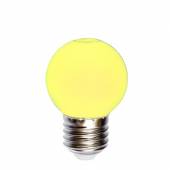 LED Tropfenlampe E27 GELB 230V 1,0W 70x45mm Dekolampe