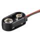 10 St�ck Batterieclip mit SCHUTZKRAGEN f�r 9 Volt Blockbatterie