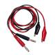 Pr�fkabelsatz 80cm, Satz Messleitung rot & schwarz mit 4mm Bananenstecker und Krokoklemme