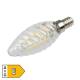 Led Leuchtmittel gedreht FILAMENT E14 warmwei� 470lm 360� 230V 4W Kerzen-Form