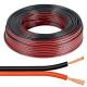 10m flexible Zwillings-Litze 2x1,5mm ROT-SCHWARZ / Lautsprecher-Kabel