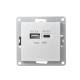 FLAIR USB-Ladedose USB A & C 3,4A QC 3.0 PD 3.0 wei� OHNE Rahmen Unterputz