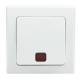 DELPHI Kontroll-Schalter mit L�mpchen wei� mit Rahmen 250V~ 10A UP
