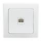 DELPHI RJ45 Netzwerk-Dose Cat. 5 wei� mit Rahmen Unterputz UP