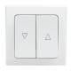 DELPHI Rollo-/Jalousien-Steuerung wei� mit Rahmen 250V~ hoch/runter-Taster