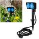 Garten-Steckdose 2-fach 2m Kabel IP44 Erdspie Auen-Steckdose Strom-Verteiler Outdoor