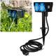 4er Gartensteckdose 4-fach 2m Kabel IP44 Erdspie Auen-Steckdose Strom-Verteiler Outdoor