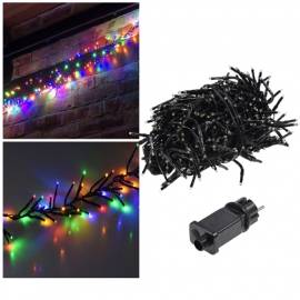 LED Cluster-/Büschel-Lichterkette 8m 800 Leds MULTICOLOR Außen & Innen