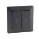 MILOS Rollo-/Jalousien-Steuerung anthrazit mit Rahmen 250V~ 10A hoch/runter-Taster