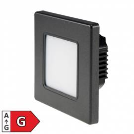 Led Wandeinbauleuchte EBL 86 anthrazit 86x86mm 230V 2,5W 100lm IP20 Einbau UP Schalterdose