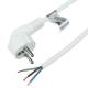 1,5m Anschlussleitung 3x1,5mm wei mit Schutzkontaktstecker abgewinkelt / blanke Enden 230V 16A