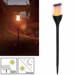 Solar Led Fackel-Leuchte CT-BELLO-64 mit Feuer-Effekt Gartenfackel Solar-Lampen