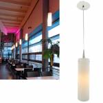 große Pendelleuchte COLMENA aus Glas weiß 230V E27 höhenverstellbar Hänge-Lampe DEKO-LIGHT