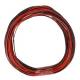  10m Zwillingslitze / Litze ROT-SCHWARZ 2x 0,04mm