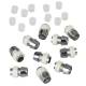 50 Fassungen f�r 5mm Leds in Metall Optik Chrom