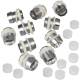 50 Fassungen f�r 10mm Leds in Metall Optik Chrom