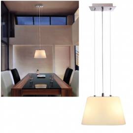 Pendelleuchte YASMIN aus Glas weiß matt 230V 2x G9 höhenverstellbar Hänge-Lampe DEKO-LIGHT