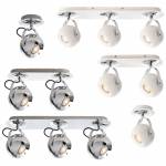 Deckenstrahler Wandstrahler Spotleuchte CENTAURI 230V IP20 GU10 weiß-matt/silber Deko-Light